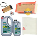FOR DACIA DUSTER 1.5 DCI MK2 15-19 SERVICE KIT 6L C4 OIL + POLLEN AIR OIL FILTER