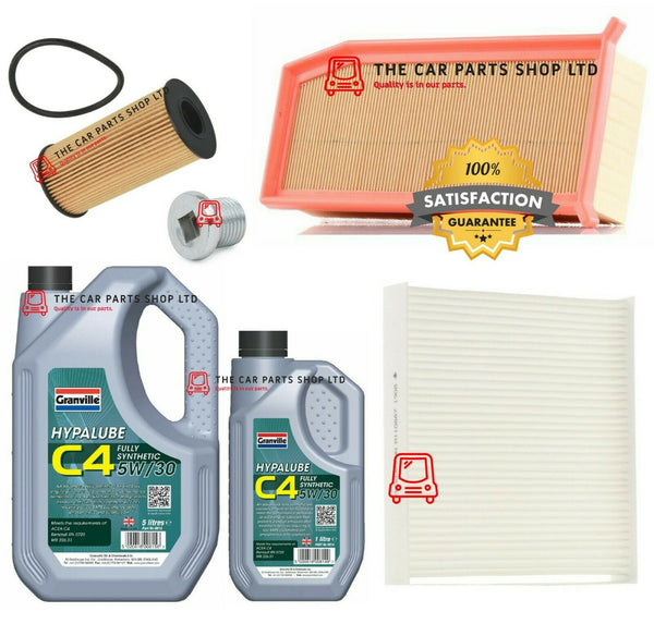 FOR DACIA DUSTER 1.5 DCI MK2 15-19 SERVICE KIT 6L C4 OIL + POLLEN AIR OIL FILTER