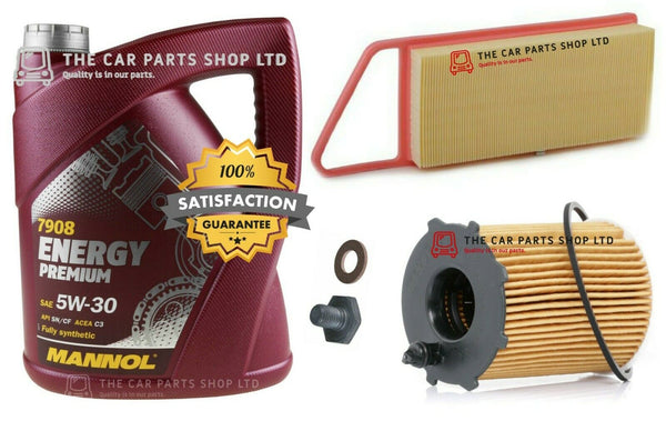 FOR PEUGEOT 206 STYLE 1.4 HDI MK1 SERVICE KIT 5L OIL & AIR OIL FILTER & PLUG