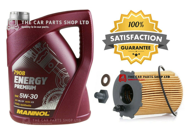 FOR PEUGEOT 206 STYLE 1.4 HDI MK1 SERVICE KIT 5L OIL & OIL FILTER & SUMP PLUG