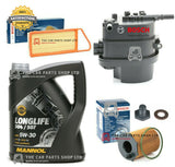 TO FIT PEUGEOT 206 STYLE 1.4 HDI 02-09 BOSCH SERVICE KIT 5L OIL & AIR OIL FUEL