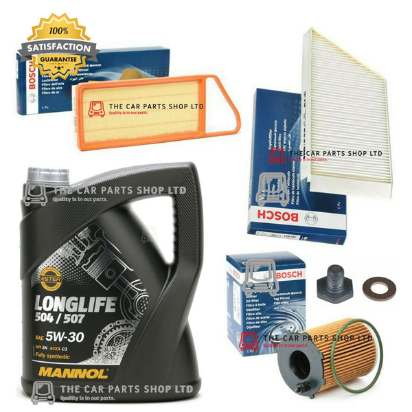 TO FIT PEUGEOT 206 STYLE 1.4 HDI 02-09 BOSCH SERVICE KIT LONGLIFE OIL 3 FILTERS