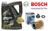 TO FIT PEUGEOT 206 STYLE 1.4 HDI 02-09 BOSCH SERVICE KIT 5L OIL & BOSCH FILTER
