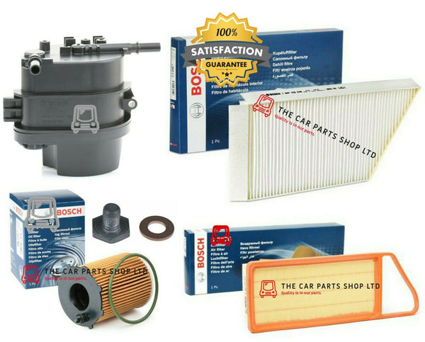FULL BOSCH SERVICE FILTERS KIT FOR PEUGEOT 206 STYLE 1.4 HDI 2002-2009