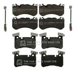 FOR MERCEDES C63 AMG W204 FRONT & REAR BRAKE PADS & SENSORS x2 OE QUALITY