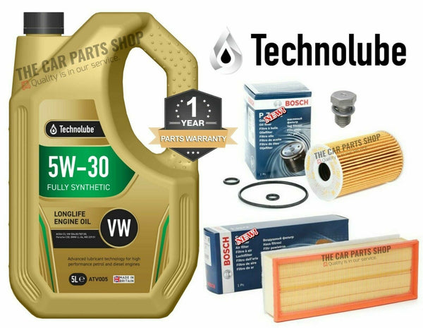 TO FIT VW CADDY MK3 C20 TDI BOSCH SERVICE KIT 5L 507 OIL & BOSCH AIR OIL FILTER