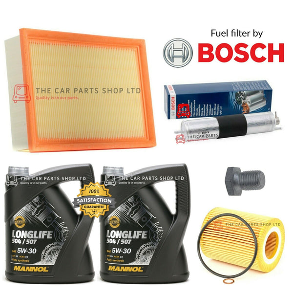 FOR BMW 330CI 3.0 E46 SERVICE KIT 10L LONGLIFE OIL & FUEL AIR OIL & SUMP PLUG