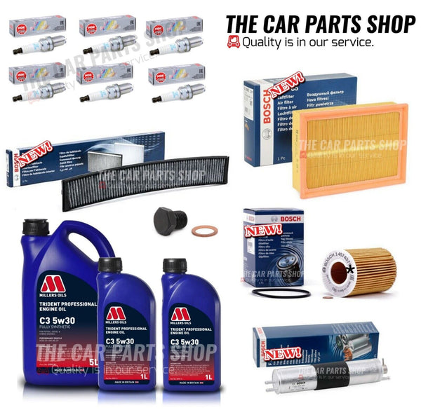 FULL BOSCH SERVICE KIT FOR BMW 330CI 3.0 E46 7L OIL + FULL BOSCH KIT + NGK x6