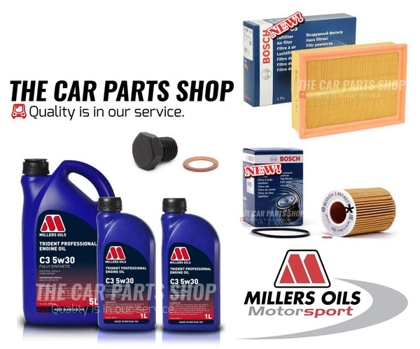 BOSCH SERVICE KIT FOR BMW 330CI 3.0 E46 7L OIL & AIR OIL BOSCH & SUMP PLUG NEW