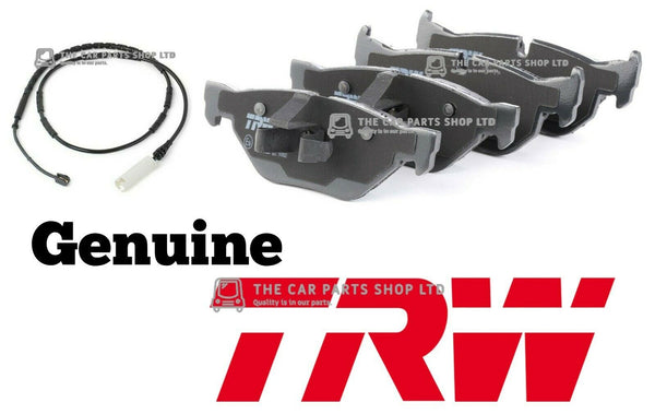 TO FIT BMW 118D E87 PREMIUM TRW REAR BRAKE PADS AND SENSOR OE QUALITY