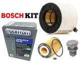 BOSCH SERVICE KIT TO FIT AUDI A4 MK5 2.0 TDI (B9) 5L OIL BOSCH AIR OIL & PLUG OE