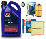 FITS VAUXHALL CORSA D 1.2 PETROL BOSCH SERVICE KIT 5L OIL & BOSCH AIR OIL & PLUG