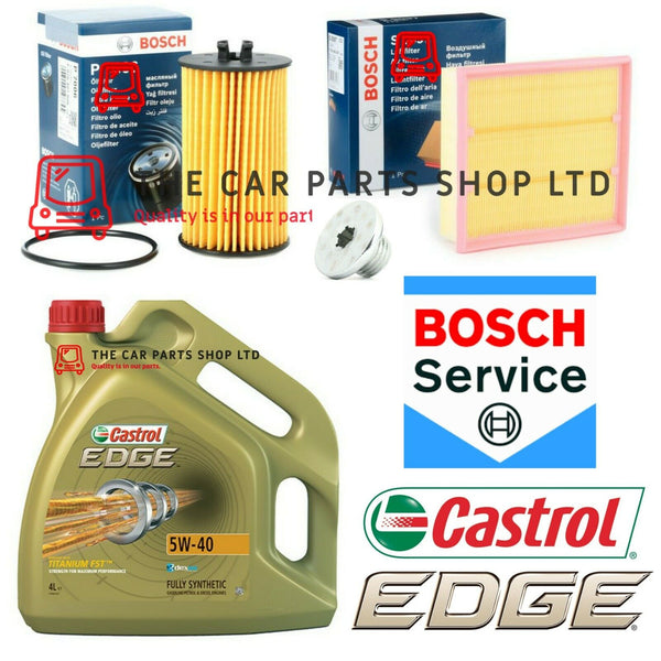 FITS VAUXHALL CORSA D 1.2 MK3 BOSCH SERVICE KIT 4L CASTROL + BOSCH OIL AIR FILT