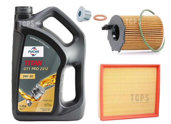 FOR PEUGEOT 308 1.6 BLUEHDI ACTIVE MK2 SERVICE KIT 5L FUCHS 0W30 & AIR OIL