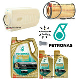FOR MERCEDES E220 2.1 CDI AMG SPORT SERVICE KIT 7L PETRONAS WITH AIR OIL FILTER