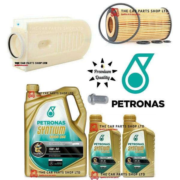 FOR MERCEDES E220 2.1 CDI AMG SPORT SERVICE KIT 7L PETRONAS WITH AIR OIL FILTER