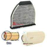 FOR MERCEDES E220 2.1 CDI AMG SPORT SERVICE FILTERS KIT CARBON CABIN AIR OIL NEW
