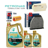 FOR MERCEDES E220 2.1 CDI AMG BOSCH SERVICE KIT 7L 5W30 POLLEN AIR OIL IN BOSCH