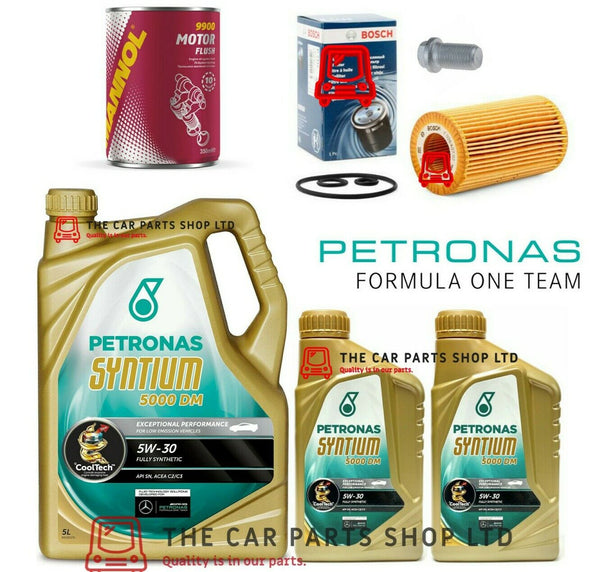 FOR MERCEDES E220 2.1 CDI AMG BOSCH SERVICE KIT 7L 5W30 & BOSCH OIL + FLUSH OE