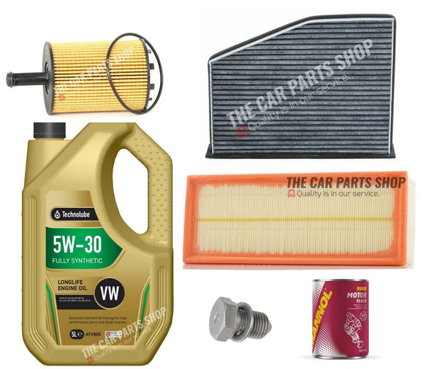 FOR VW GOLF MK5 GT TDI SERVICE KIT WITH TECHNOLUBE 5W30 5L & 3 FILTERS NEW