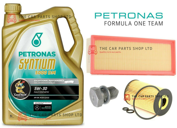 TO FIT AUDI A4 MK4 B8 SERVICE KIT 5L PETRONAS OIL & OIL AIR FILTER WITH NEW PLUG