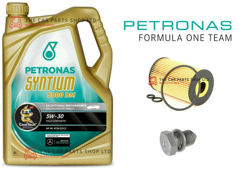 TO FIT AUDI A4 MK4 B8 SERVICE KIT 5L PETRONAS 5W30 & OIL FILTER + NEW SUMP PLUG
