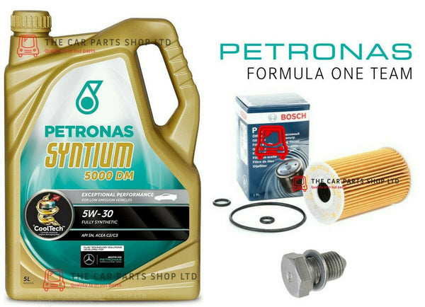 BOSCH SERVICE KIT FOR AUDI A4 MK4 B8 BOSCH OIL FILTER WITH 5 LITRES PETRONAS OIL