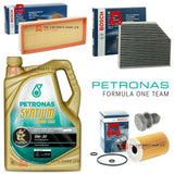 BOSCH SERVICE KIT FOR AUDI A4 MK4 B8 BOSCH FILTERS X 3 AND 5L PETRONAS MOTOR OIL