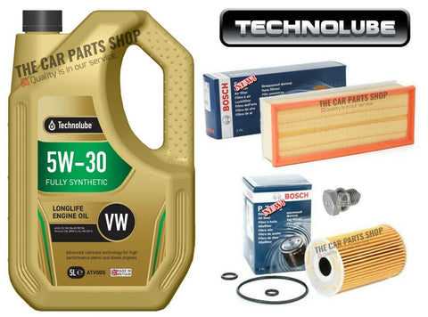 BOSCH SERVICE KIT FOR AUDI A3 2.0 TDI MK2 5L LONGLIFE WITH OIL AIR BOSCH FILTER