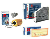 BOSCH SERVICE FILTERS KIT FOR AUDI A3 2.0 TDI MK2 BOSCH AIR OIL CABIN KIT