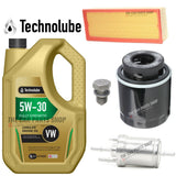 FOR VW SCIROCCO 1.4 TSI MK2 SERVICE KIT 5L 5W30 & FUEL AIR OIL AND PLUG