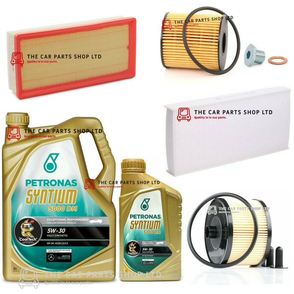 FOR PEUGEOT 407 MK1 BELLAGIO FULL SERVICE KIT & 6L PETRONAS PREMIUM 5W30 OIL