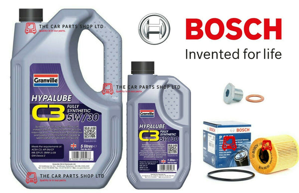 FOR PEUGEOT 407 MK1 BOSCH SERVICE KIT 6L GRANVILLE WITH BOSCH OIL FILTER PACKAGE