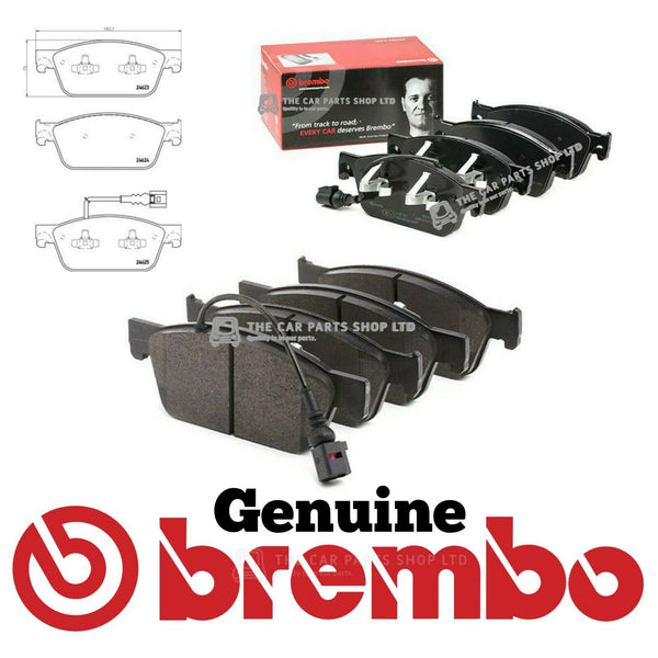 TO FIT VW CARAVELLE MK5 GENUINE FRONT BRAKE PADS - SENSOR ATTACHED BRAND NEW