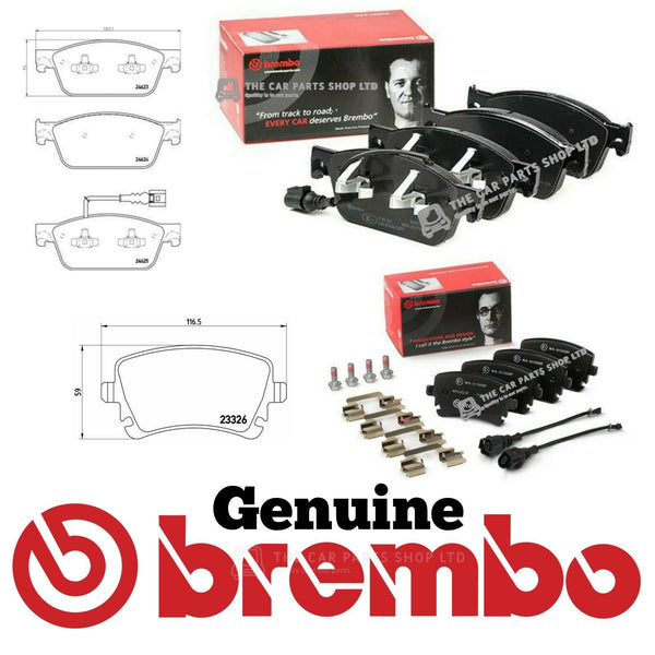 TO FIT VW CARAVELLE MK5 GENUINE FRONT AND REAR BREMBO BRAKE PADS OE QUALITY