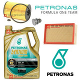 SERVICE KIT FOR GOLF GTD WITH PETRONAS 5W30 OIL + NEW AIR FILTER OIL FILTER PLUG