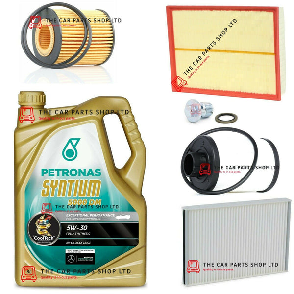 FOR VAUXHALL ASTRA H 1.9 DIESEL SERVICE KIT 5L PETRONAS - ALL FILTERS AND PLUG