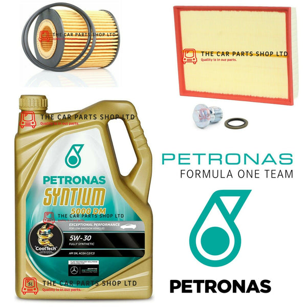 FOR VAUXHALL ASTRA H 1.9 DIESEL SERVICE KIT 5L PETRONAS OIL5W30 & 2 NEW FILTERS