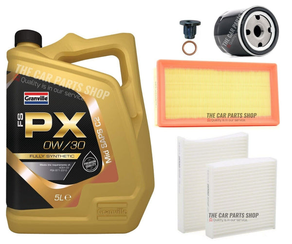 FOR CITROEN C3 SELECTION 1.2 MK2 SERVICE KIT 5L 0W30 OIL & 3 FILTERS KIT NEW