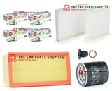 FOR CITROEN C3 1.2 PETROL 2010> SERVICE FILTERS KIT WITH NGK PLUGS & SUMP PLUG