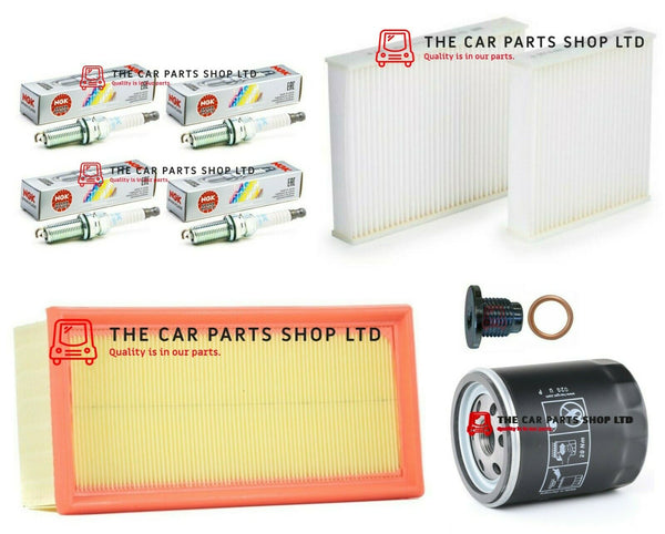 FOR CITROEN C3 1.2 PETROL 2010> SERVICE FILTERS KIT WITH NGK PLUGS & SUMP PLUG