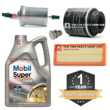 TO FIT VW SCIROCCO 1.4 TSI PETROL 08-15 SERVICE KIT 5L MOBIL 3000 & OIL AIR FUEL