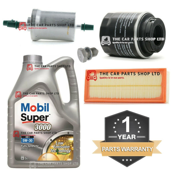 TO FIT VW SCIROCCO 1.4 TSI PETROL 08-15 SERVICE KIT 5L MOBIL 3000 & OIL AIR FUEL