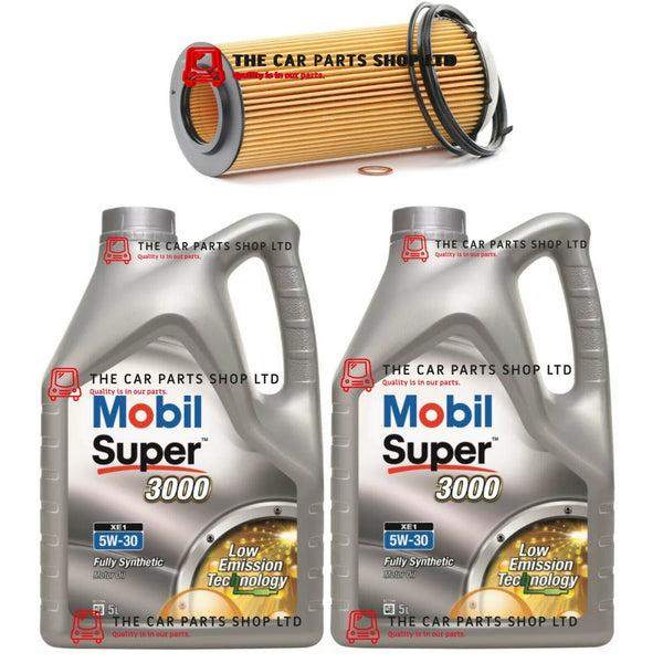 FOR BMW 330D 3.0 E90 SERVICE KIT 10L MOBIL SUPER 3000 5W30 LONGLIFE OIL + FILTER