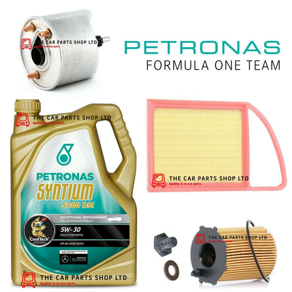 FITS PEUGEOT 3008 1.6 HDI FULL SERVICE KIT 5L PETRONAS OIL & AIR FUEL OIL PLUG