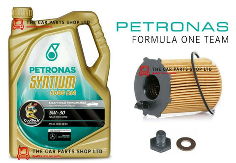 FITS PEUGEOT 3008 1.6 HDI FULL SERVICE KIT 5L PETRONAS 5W30 + NEW OIL FILTER SET
