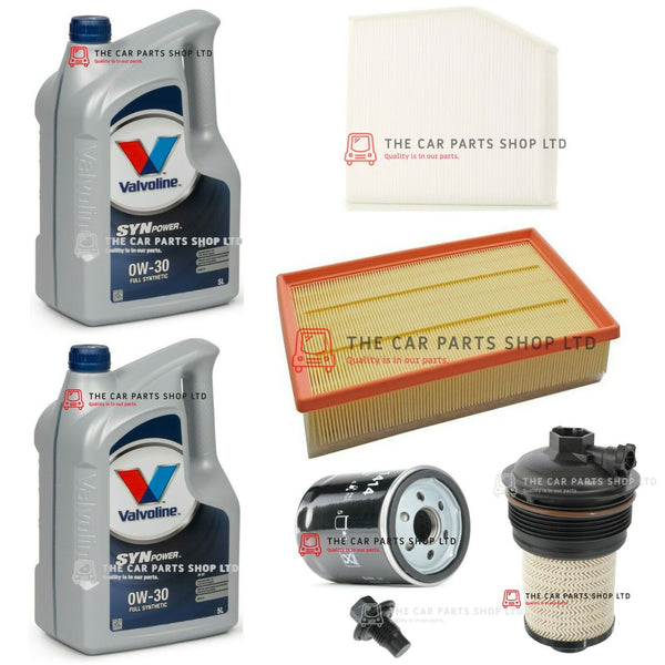 FULL SERVICE KIT FITS FORD TRANSIT CUSTOM 2.0 MK8 2016> WITH 10L VALVOLINE 0W30