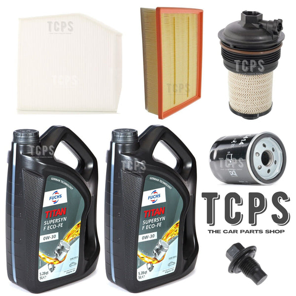 FOR FORD TRANSIT CUSTOM 2.0 MK8 0W30 FUCHS 10L 0W30 FULL SERVICE PACKAGE