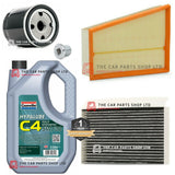 FOR RENAULT MEGANE 1.5 DCI DYNAMIQUE SERVICE KIT 5L C4 OIL & POLLEN AIR OIL NEW