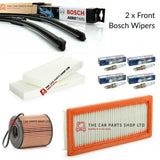 FOR CITROEN C4 PICASSO MK1 SERVICE FILTER KIT FRONT BOSCH WIPERS BOSCH PLUGS